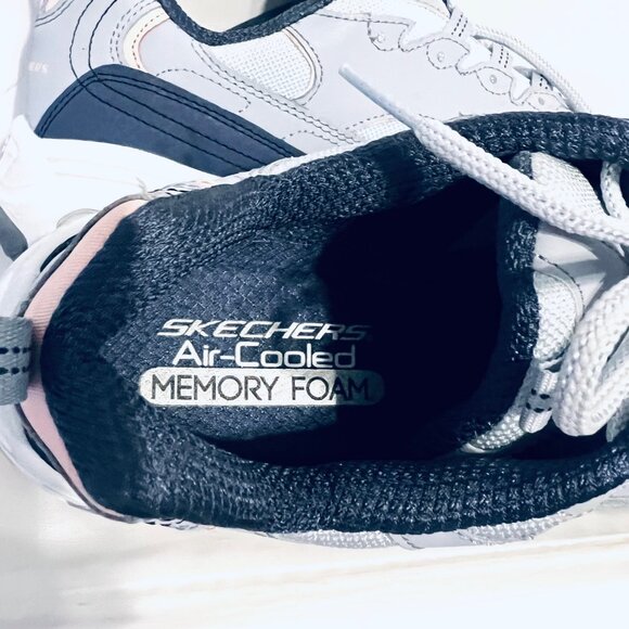 Skechers D' Lites Air Cooled Memory Foam Sneakers-Sz. 9 1/2-Two Tone Blue/Peach - Picture 15 of 16